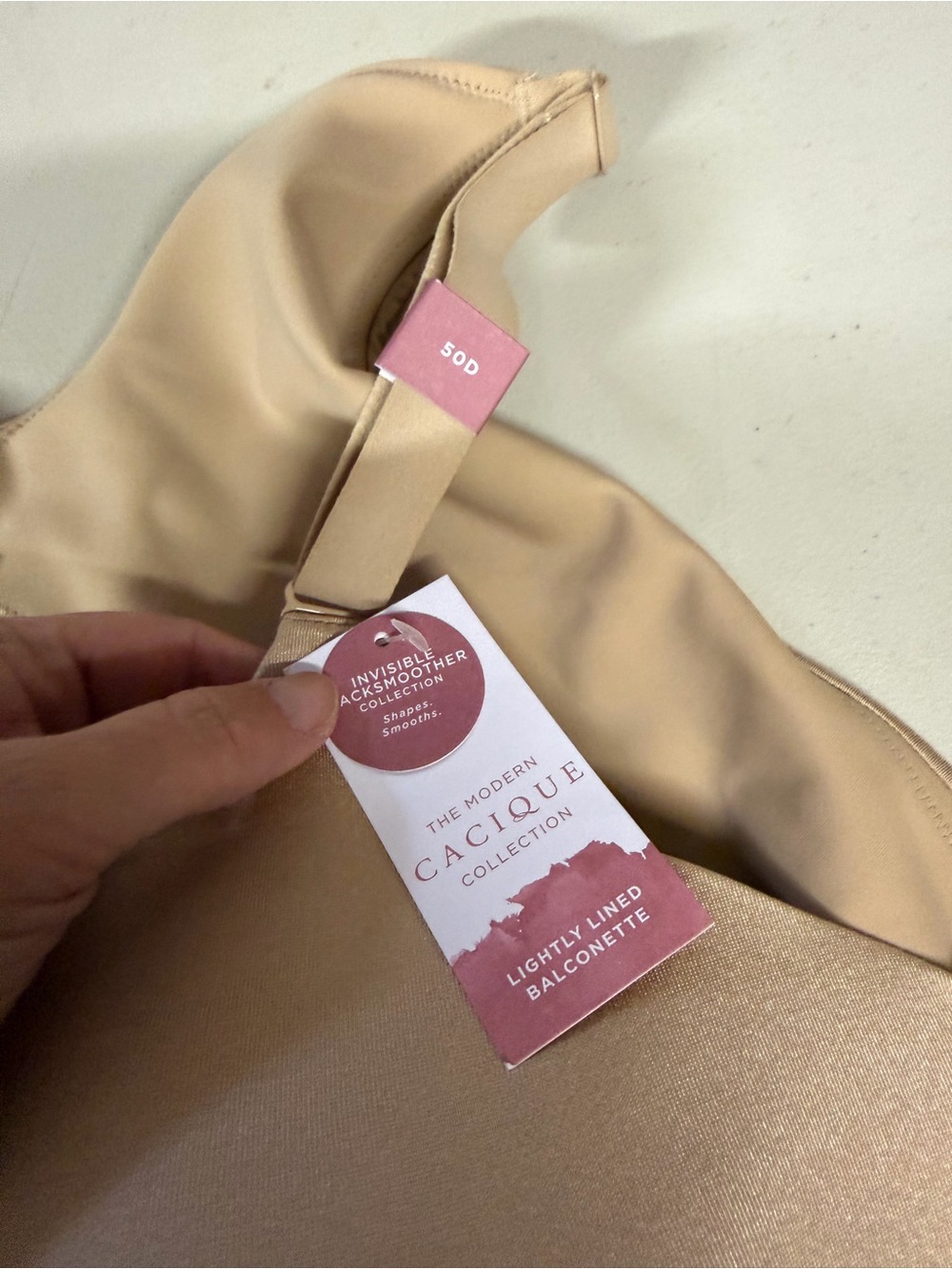 Cacique Lightly Lined Balconette Bra in Nude 50D NWT
